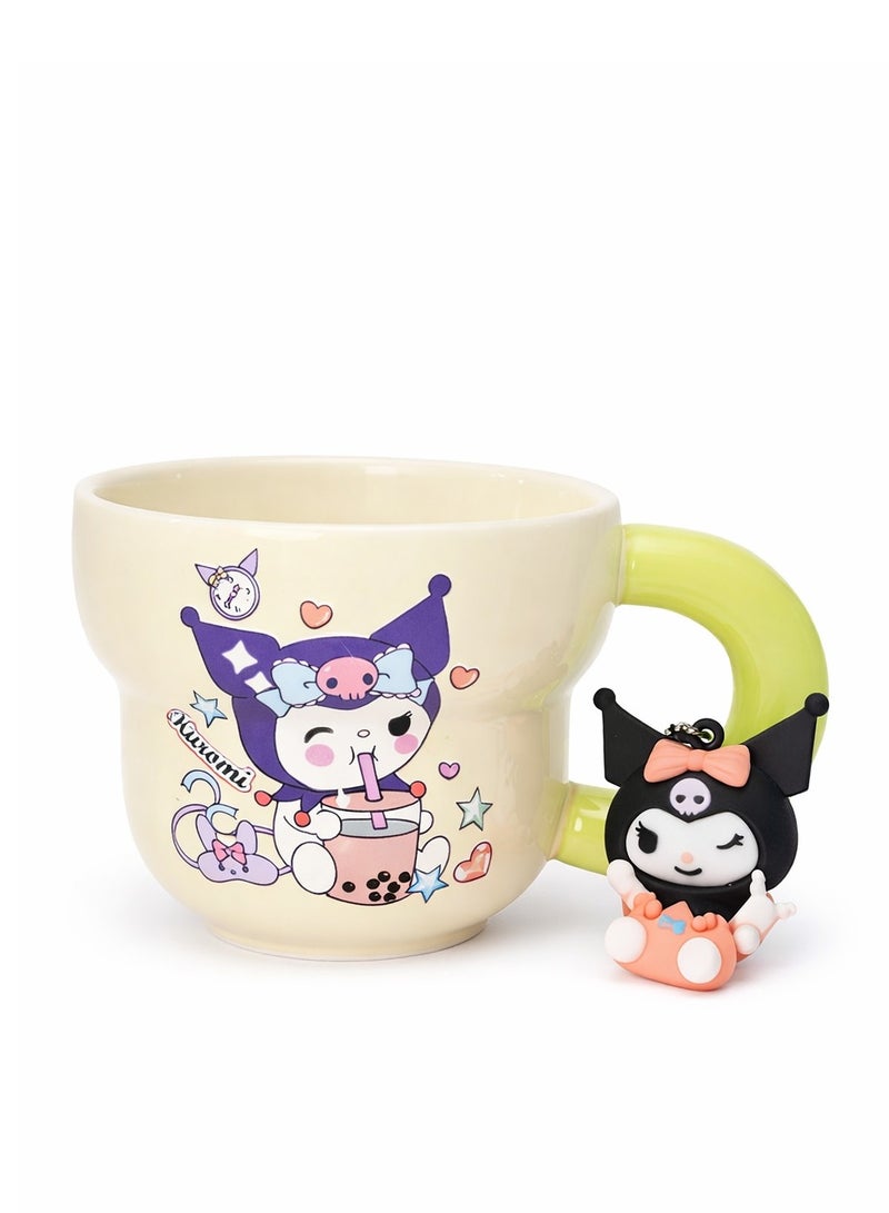 مج كيرومي اخضر مع ميدالية مطاط هدية